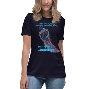 Stop Laughing Ostrich T-Shirt TalkalotArt
