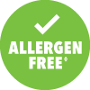 green alleregen-free icon ◊ Free from the major allergens identified in the Food Allergen Labeling Consumer Protection Act.