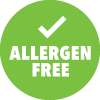 Allergen-Free◊ icon. ◊ Free from the major allergens identified in the Food Allergen Labeling Consumer Protection Act.