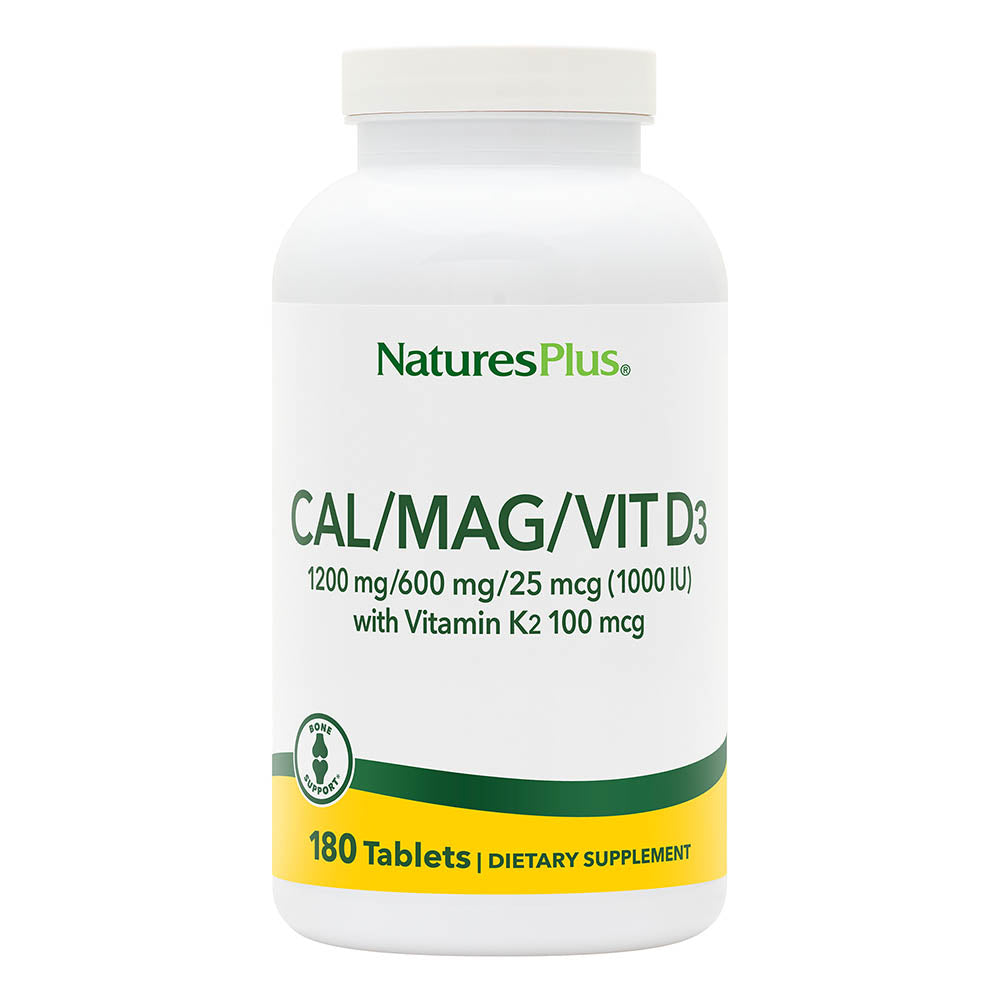 Onderhoudbaar lineair infrastructuur Calcium/Magnesium/Vitamin D3 with Vitamin K2 Tablets - NaturesPlus