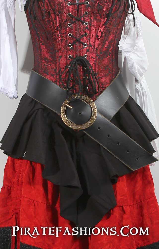 Exquisite Black Leather Steampunk / Pirate / Renn Faire Corset Belt / Waist  Cincher CUSTOM MADE to Your Size 
