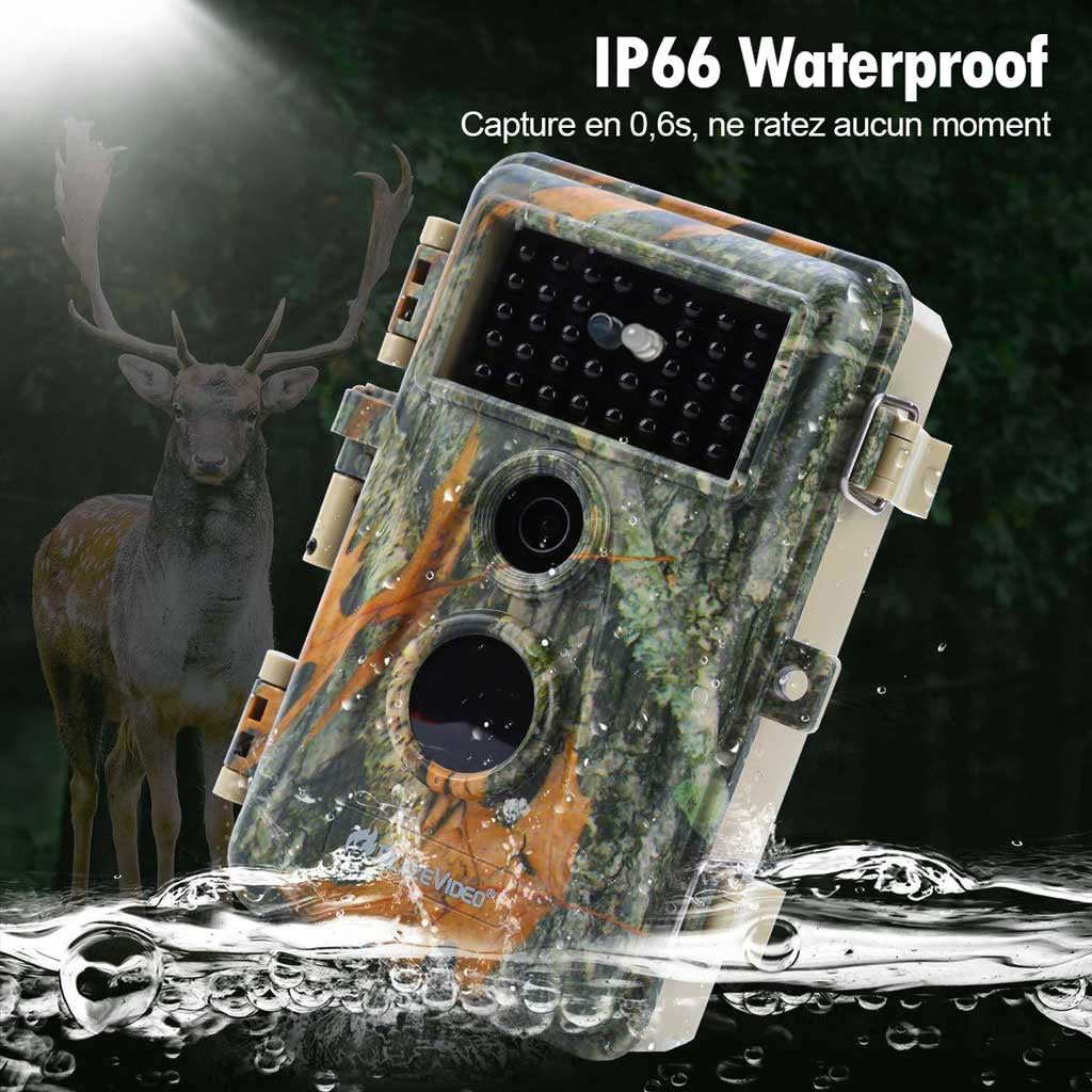 Caméra de surveillance GENERIQUE Caméra de chasse vert 24mp suivi de la  faune sans fil application de surveillance pièges photo avec vision  nocturne infrarouge
