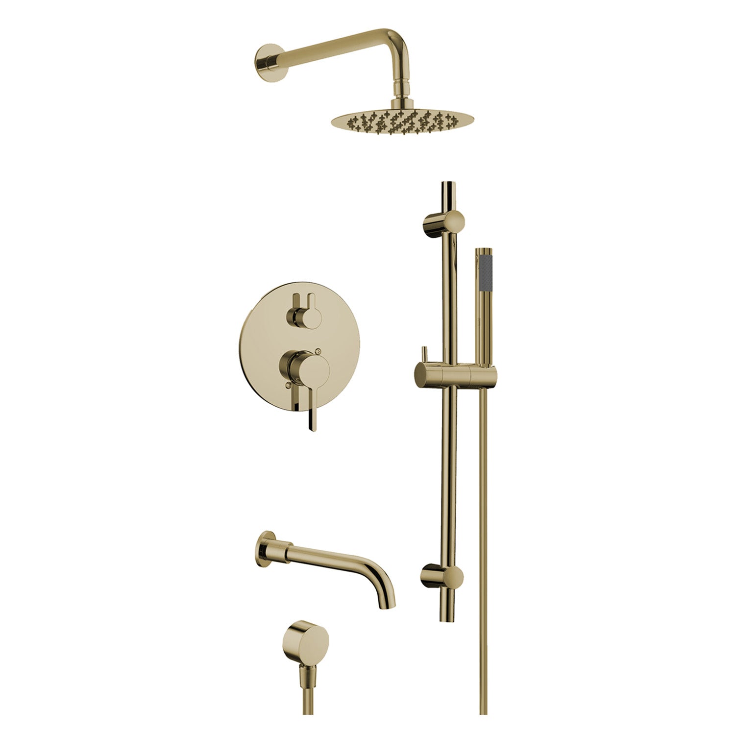 Durer Bath Shower Mixer - Brushed Brass
