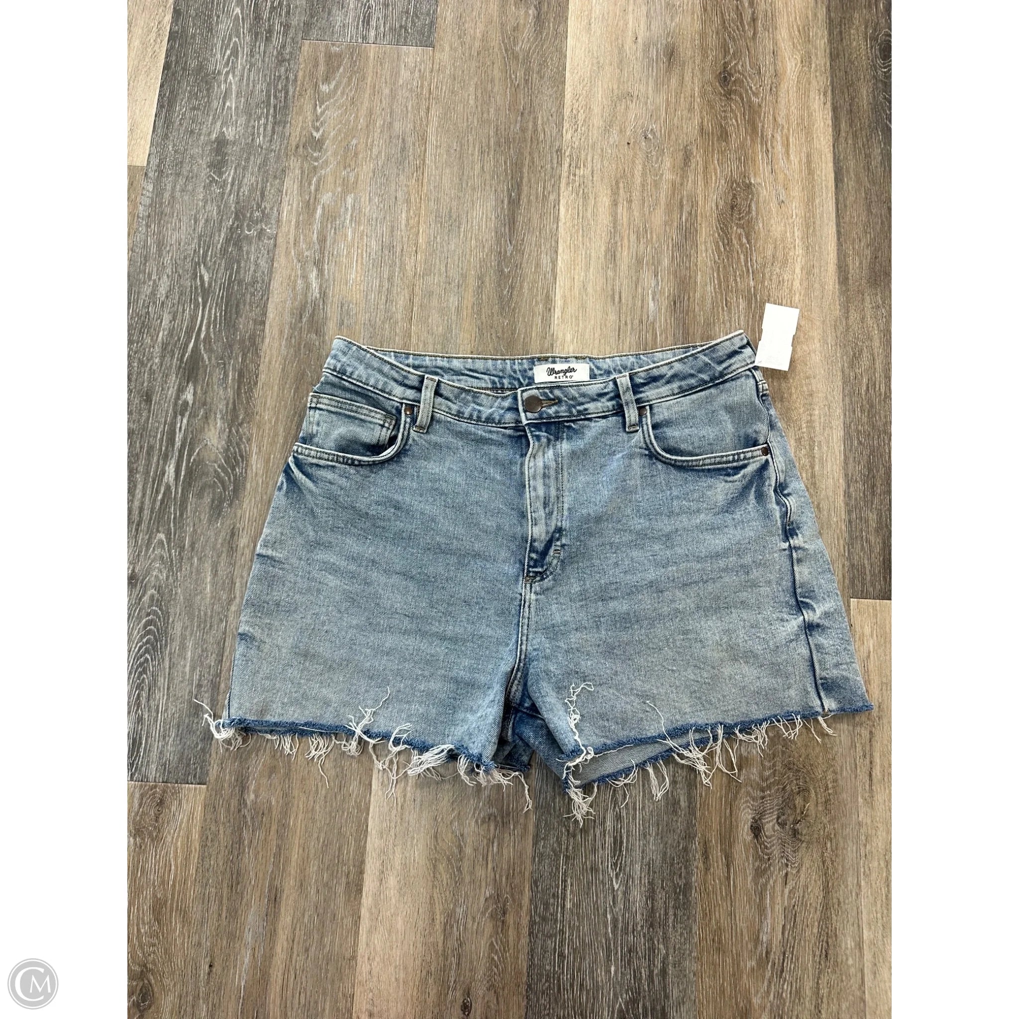 Shorts By Wrangler In Blue Denim, Size: 14