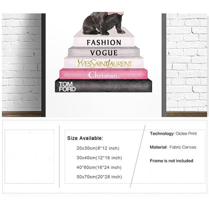 Stack of Fashion Books - Canvas Print – Just Like Designs