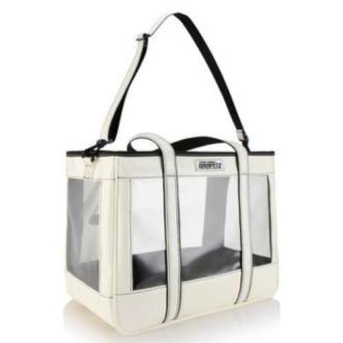 Designer Chewnel Pet Carrier Bag (White) - Small - Primped Pooch