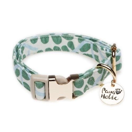 Mint Dog Collar Ditsy Dots