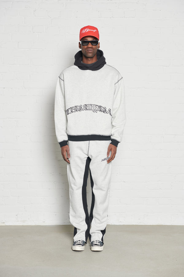 ASKYURSELF / zip flare canvas jogger-