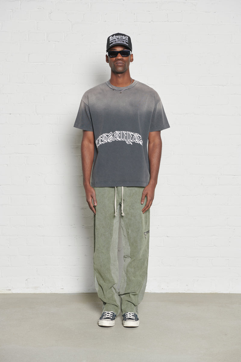 ASKYURSELF zip flare canvas jogger - ワークパンツ