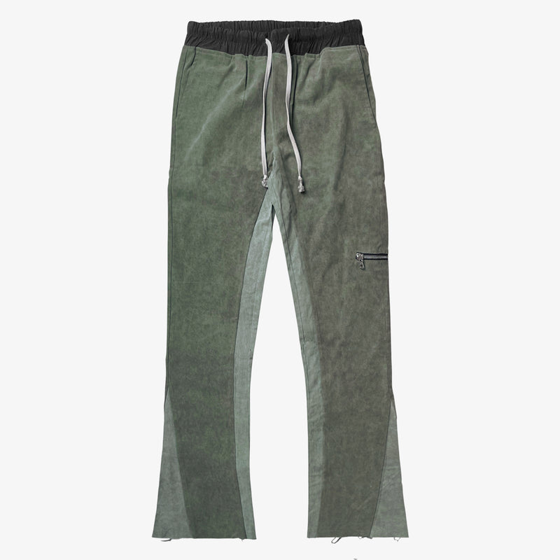 ASKYURSELF zip flare canvas jogger - ワークパンツ