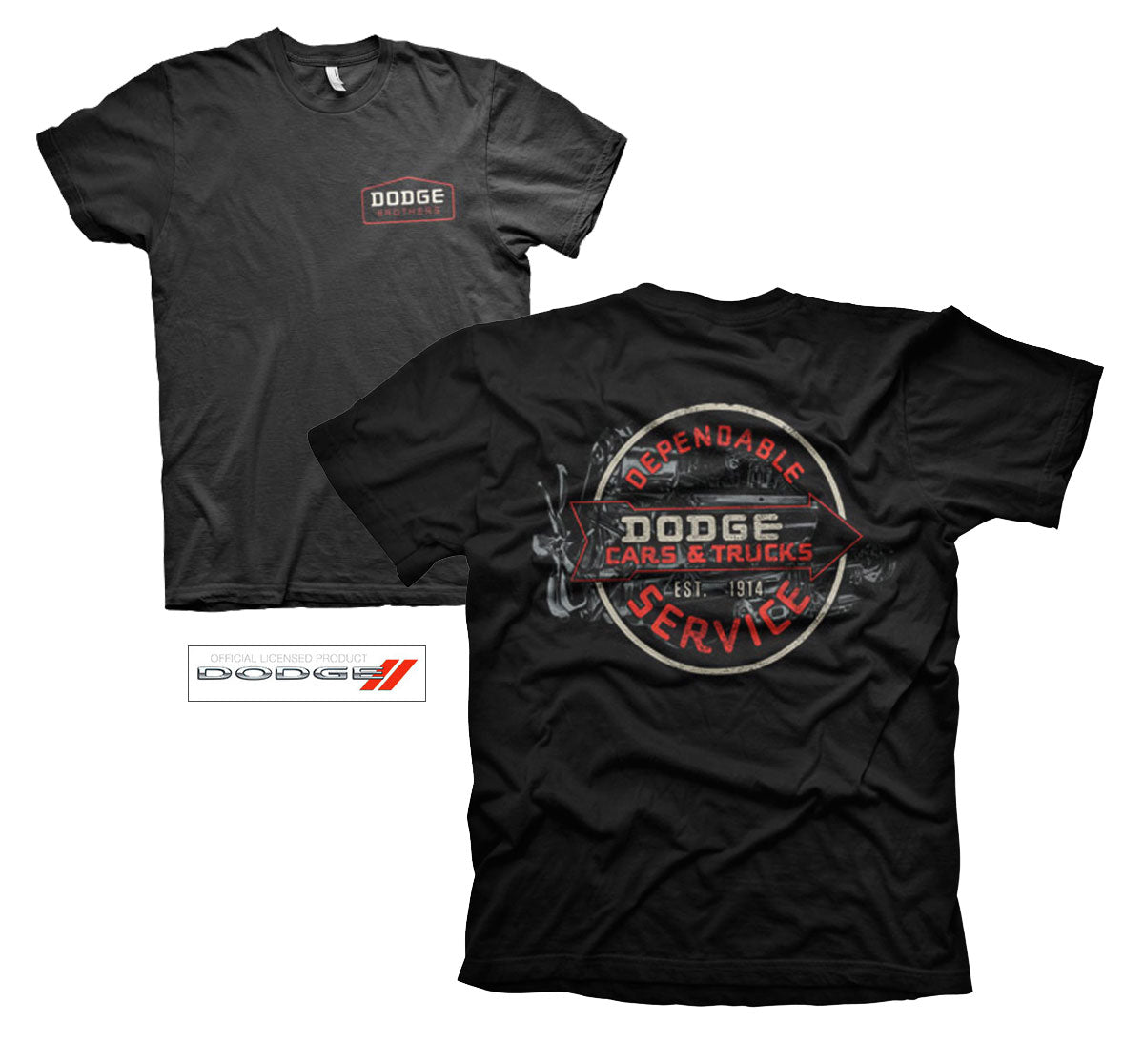 Køb Dodge: Vintage Dodge Sign T-Shirt | Merchhub.dk