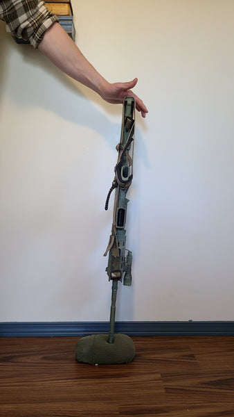 RifleCraft RS-4 Freedom sling tightened against a rifle for transport and storage.
