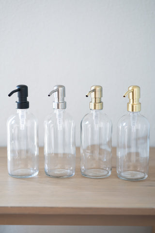 Minimalist Collection - Amber Glass Ivory Hand Wash, Dish Soap or