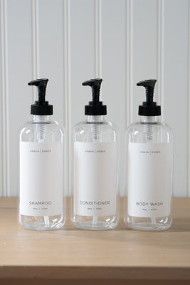 Minimalist Collection - Amber Glass Ivory Hand Wash, Dish Soap or