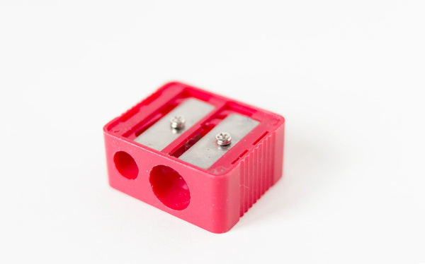 plastic red pencil sharpener