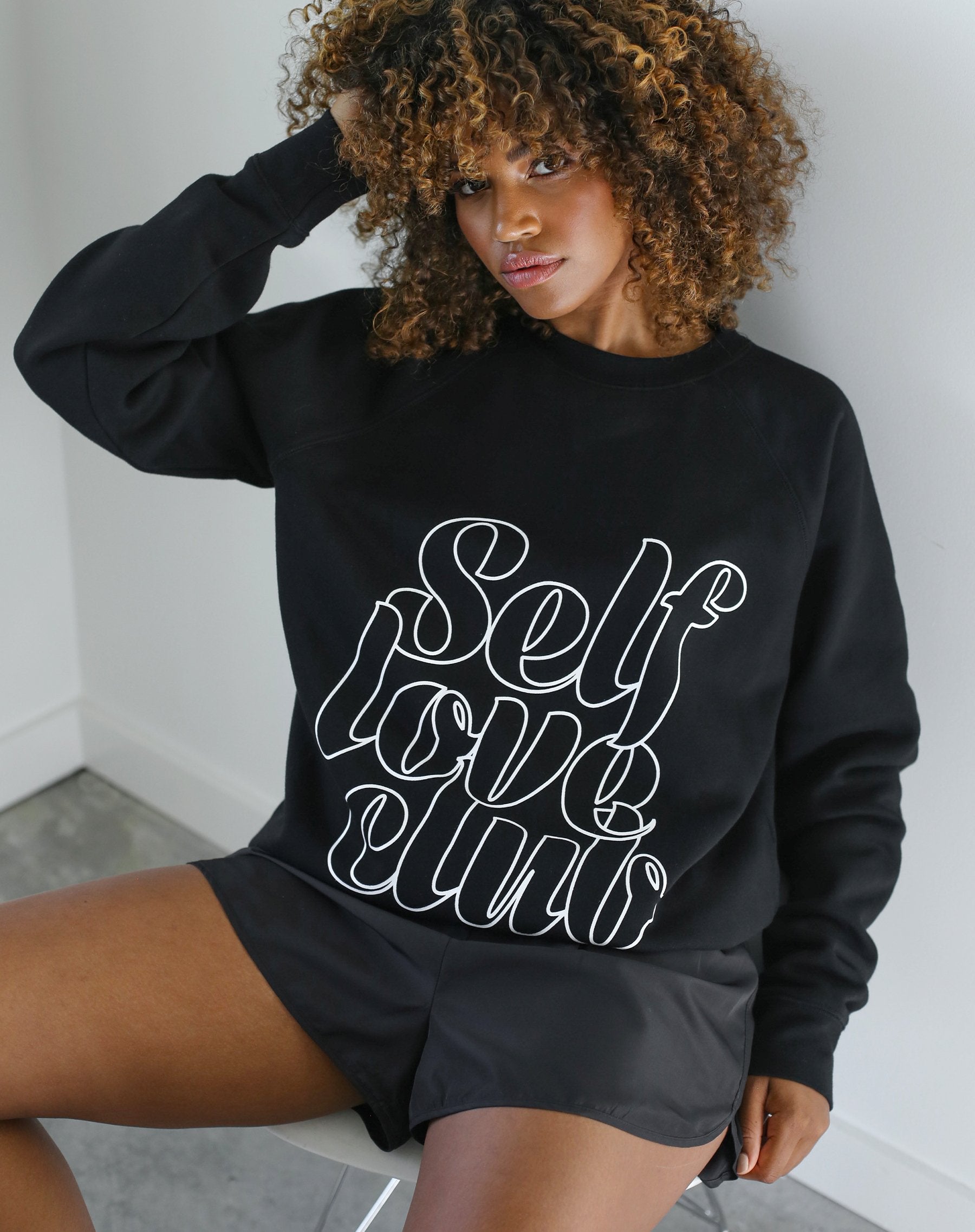 Brunette The Label 'Self Love Club' Big Sister Crew Neck Sweatshirt (B -  Fancy That & The Roundstone