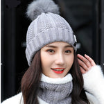 ZoeLite Women Winter Hats Warm Velvet Wool Hat Female Thick Windproof Knit Hat Beanie Caps ZoeLite