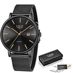 Top Brand Slim Men Stainless Steel Quartz Watch Men Wristwatches