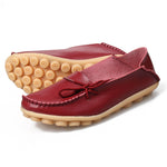 ZoeLite Natural Leather Women Flats Casual Moccasins Driving Loafers Shoes Fashion Comfortable Women Shoes ZoeLite