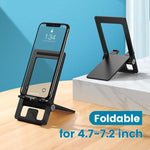 Cell Phone Stand Desk Adjustable Phone Holder Dock iPhone Samsung Foldable Mobile Phone Holder Stand