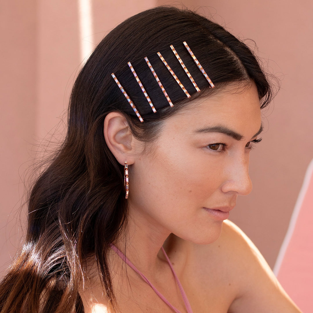 COPPER AURORA BAGUETTE BOBBY SET - Epona Valley | Luxury Hair Accessories | Bridal Accessories | Made In NYC