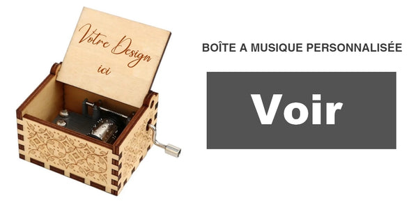 Boite a musique manivelle personnalisée