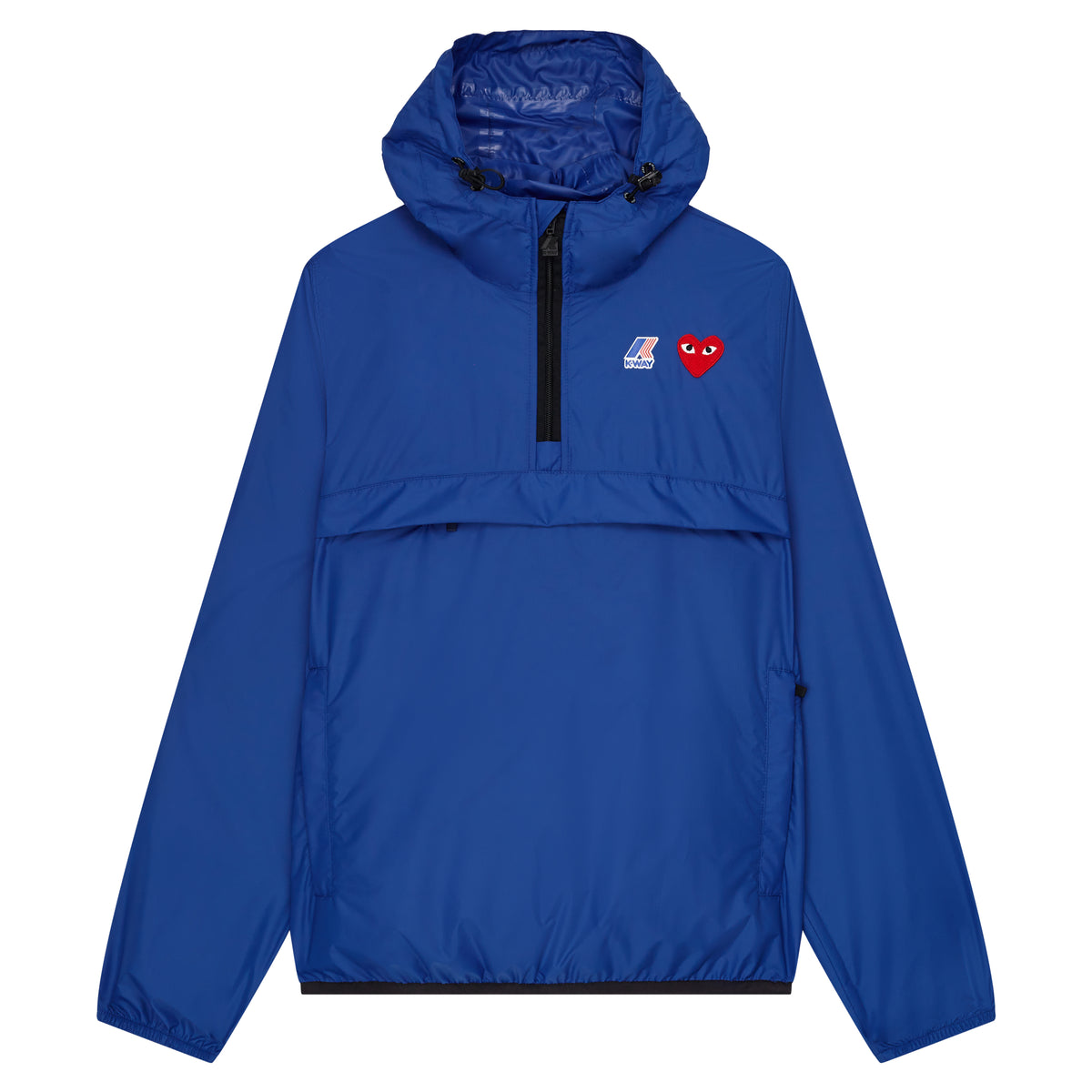 PLAY CDG x K-WAY UNISEX JACKET Leon Half Zip - Blue – COMME des GARÇONS ...