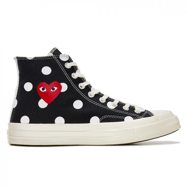 black high top converse comme des garcons