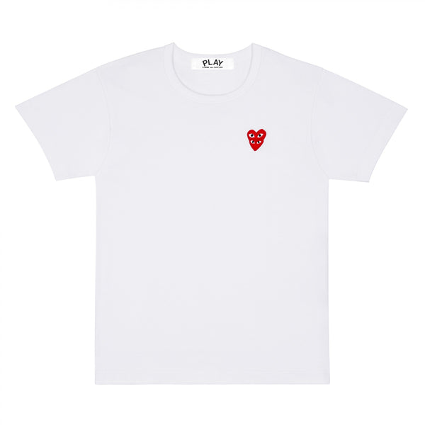 Play Comme des Garçons T-Shirt Double Heart - White – COMME des GARÇONS ...