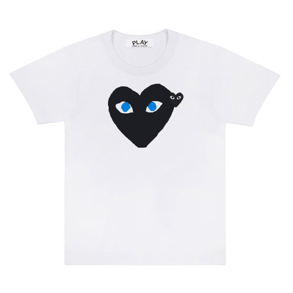 Play Comme des Garçons Blue Eyes T-Shirt - White / Black Heart – COMME ...