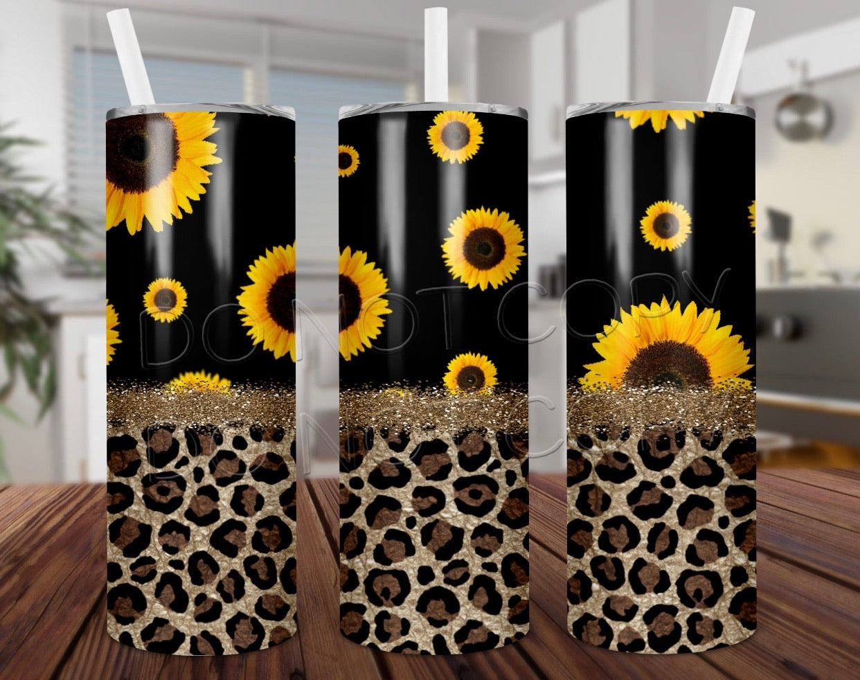 Download Leopard Sunflower Tumbler Sub Print Northern Sass Roots Sublimation And Screen Prints