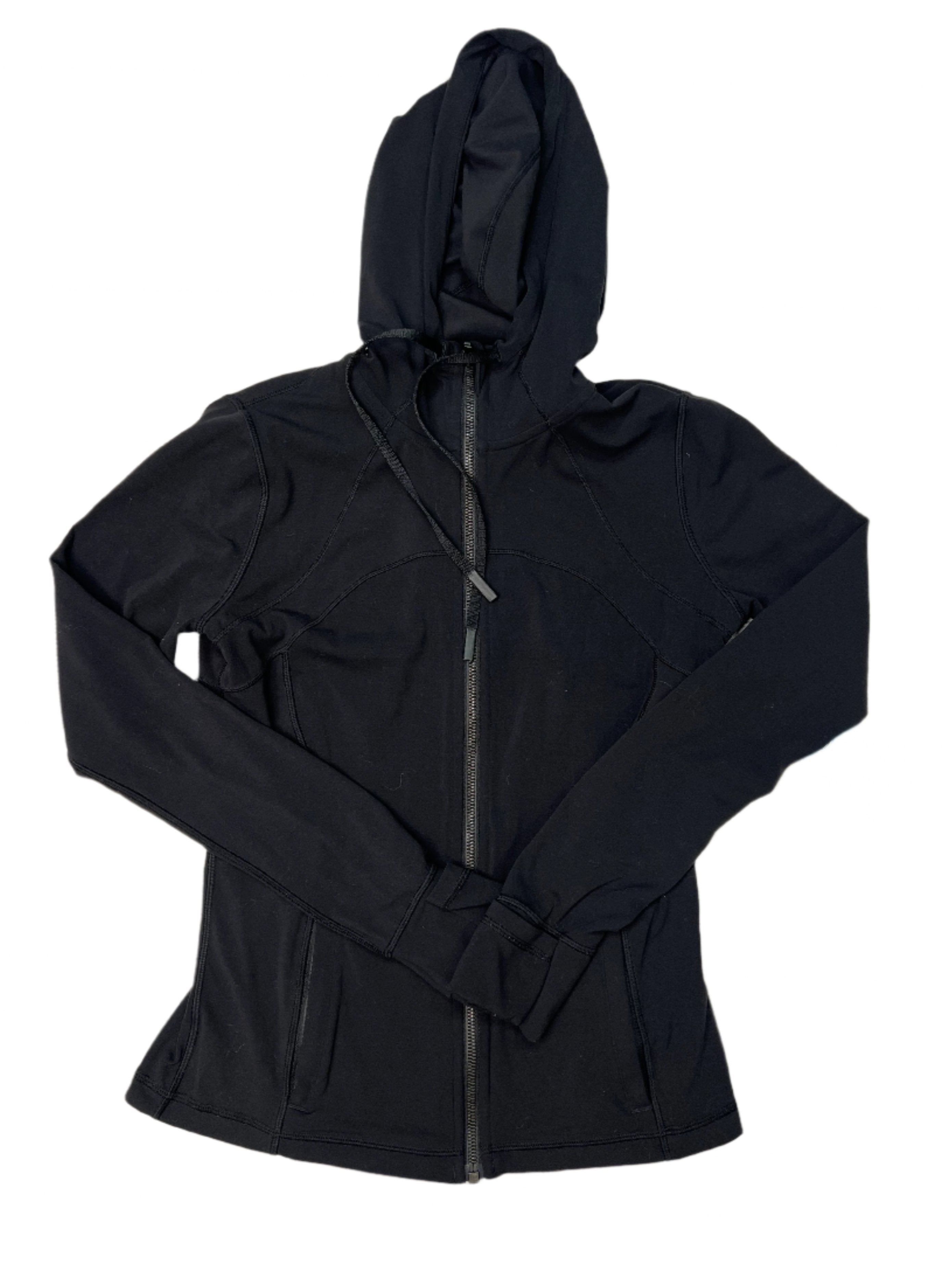 Athletic Jacket By Lululemon In Black, Size: M