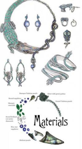 Reptilian Luxury - Colored Stone Inspiration - Mark Schneider Design