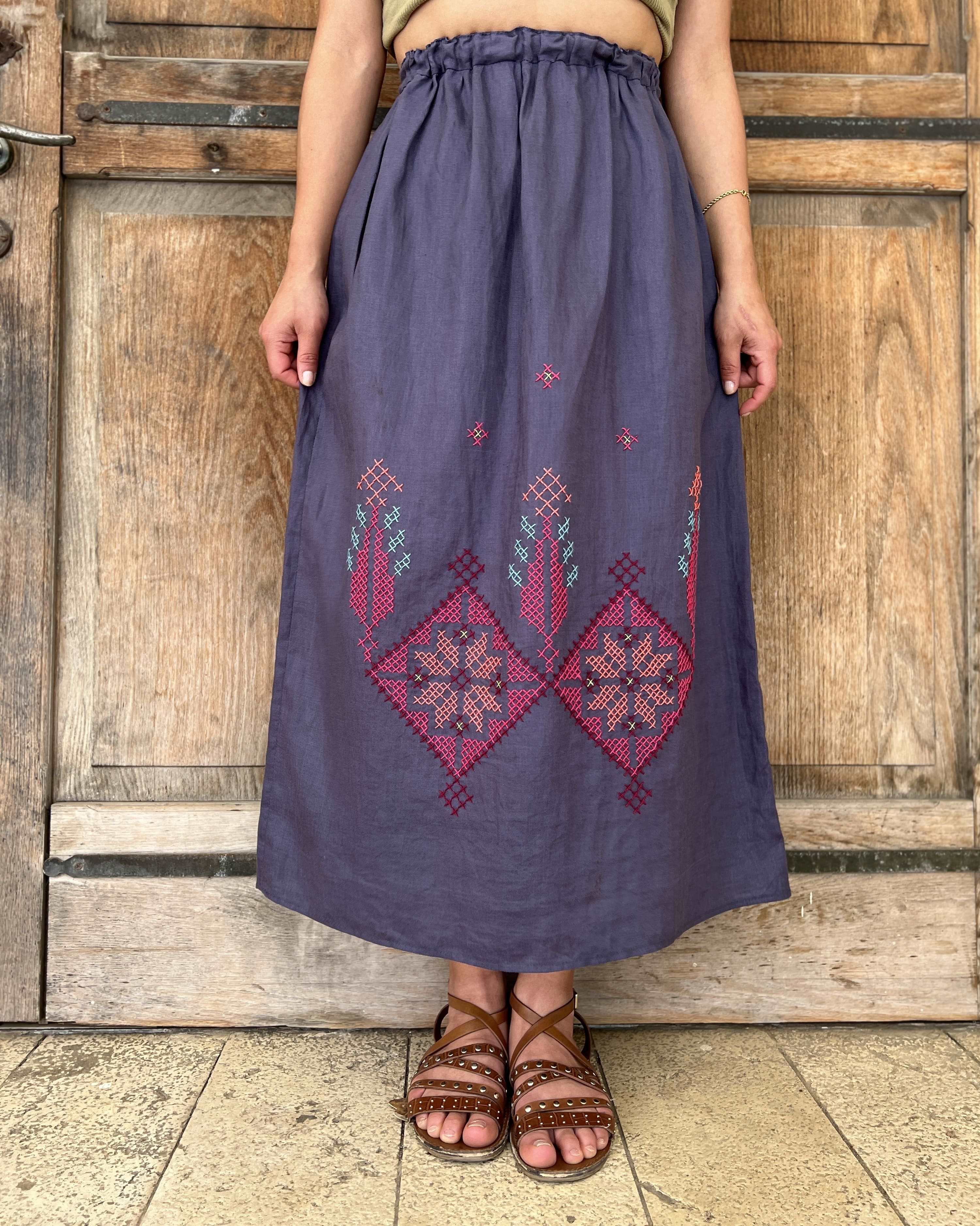 Hand-Embroidered Linen Skirts | Hilweh Market
