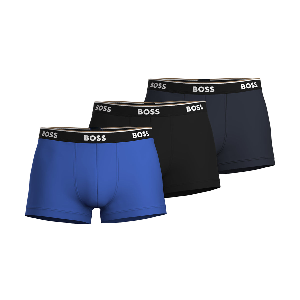 BOSS - 3-Pack Of Stretch Cotton Trunks With Logo Waistbands 50489612 9 ...