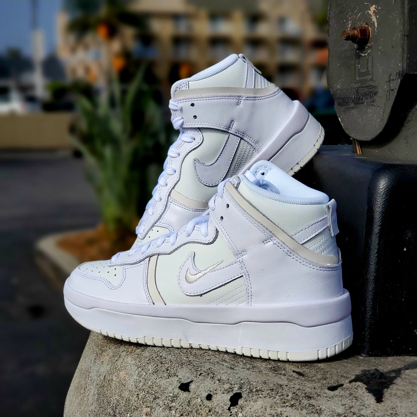 dunk high up trainers summit white white sail black