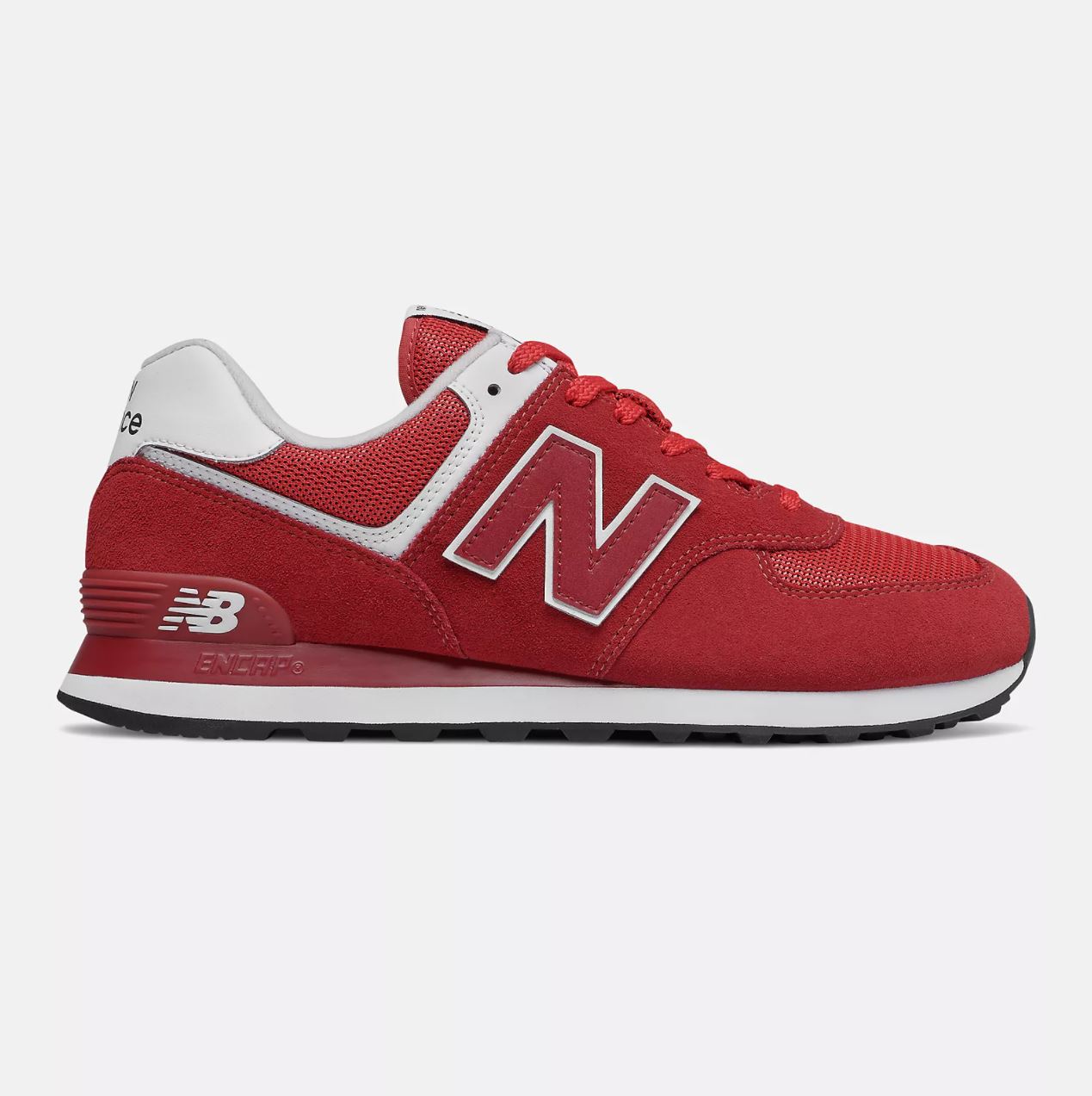 new balance 574 crimson red