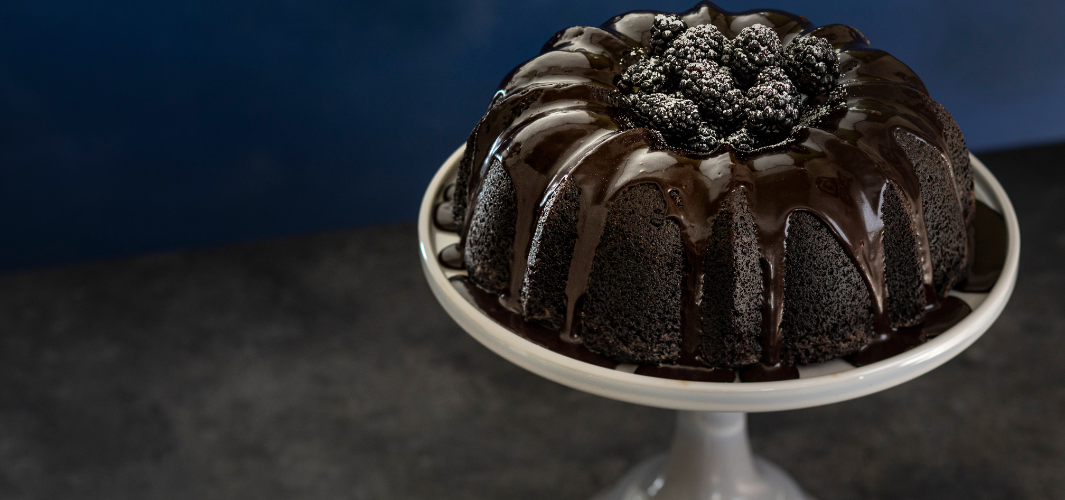 Sunday Night® Chocolate Stout Bundt® Cake with Sunday Night Foods Premium Chocolate Sauce