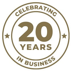 Celebrating 20 Years in Business Logo