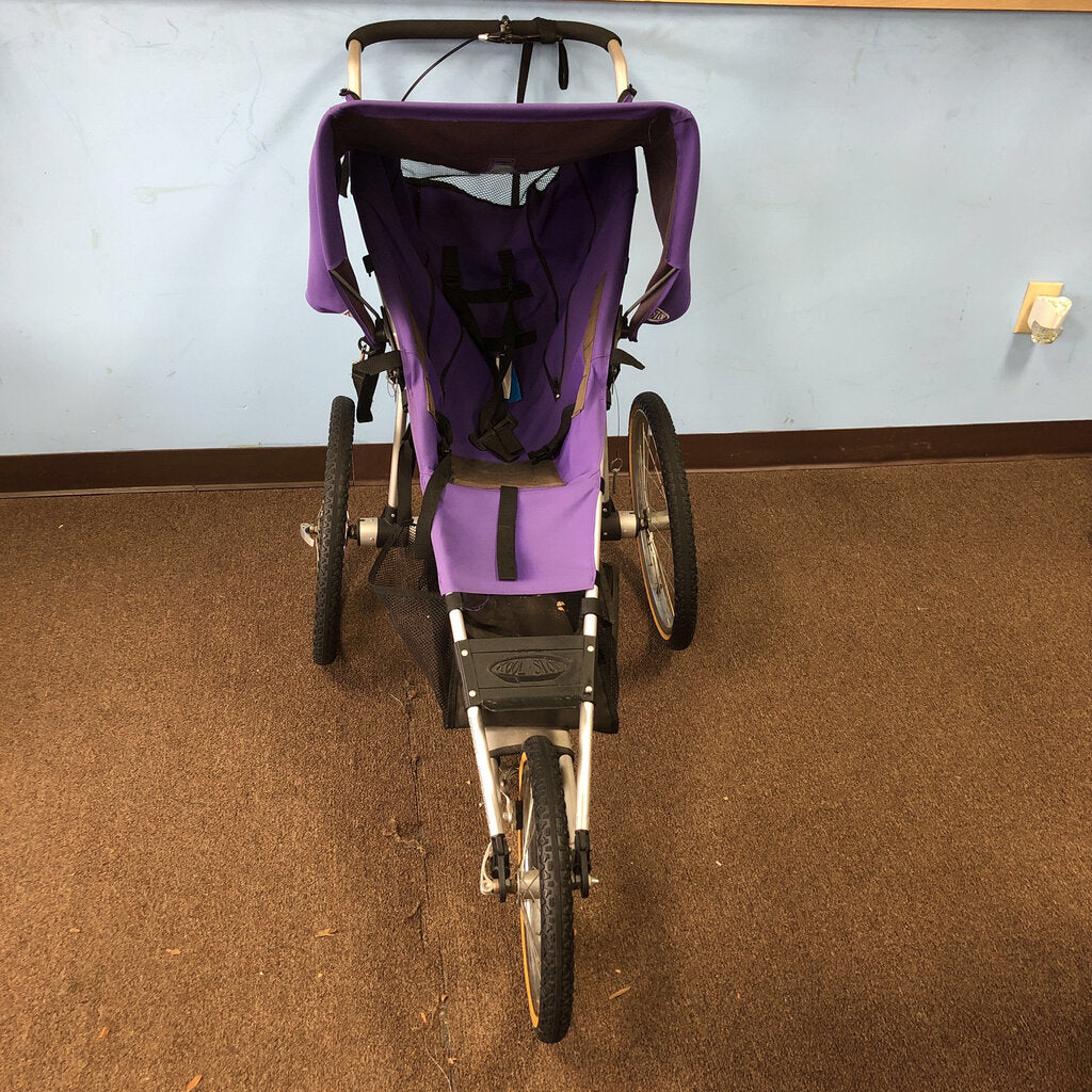 purple jogging stroller