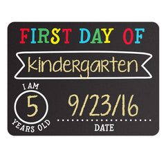 first & last day chalk signs on baby & kids