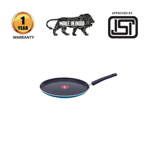 Black and Red Aluminium Non Stick Dosa Tawa, For Home, Size: 26mm