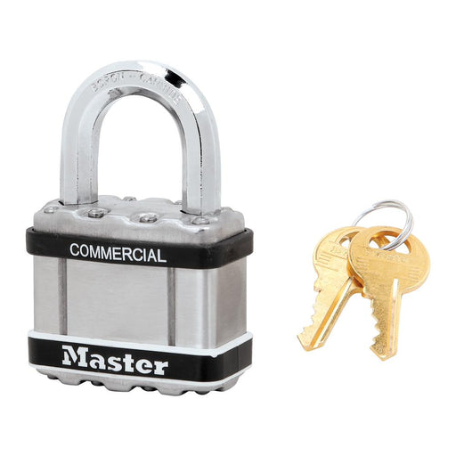 Master Lock Padlock, Solid Steel Lock, 2-1/2 in. Wide, 930DPF - Pad Lock 