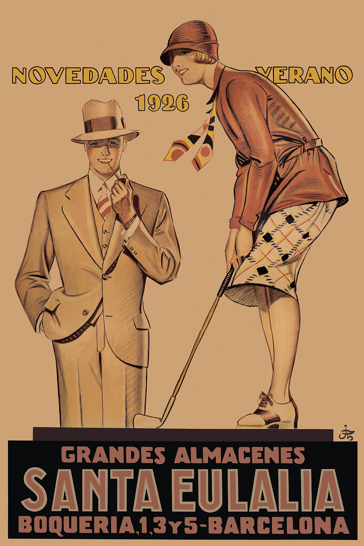 Golf Fashion, Santa Eulalia, Barcelona, Summer 1926. – Stick No Bills