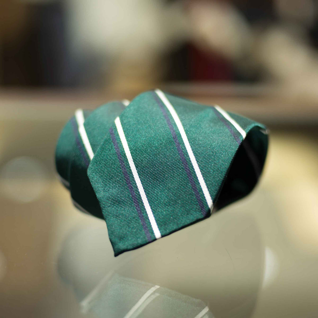EG Cappelli handmade Blue Green White Silk tie #5551 – W.W.Chan Tailor ...