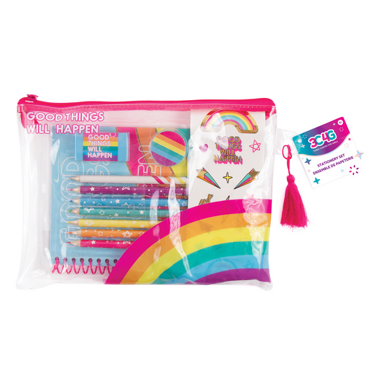 3C4G Butterfly Glitter Pouch & 12Pk Pen Set