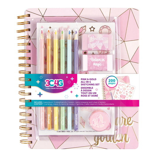 30 Gel Pen Set with Color Your Own Sticker Sheets – Make It Real