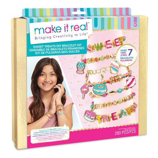 Make It Real: Kellogg's Cerealsly Cute - Froot Loops - DIY Bracelet Kit,  222 pcs, Toucan Sam Charms, Create 4 Cereal Themed Bracelets, Tweens, Girls  