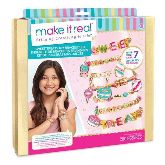 Make It Real: Kellogg's Cearlsly Cute - Frosted Flakes - DIY Bracelet Kit,  183 pcs, Tony The Tiger Charms, Create 4 Cereal Themed Bracelets, Tweens