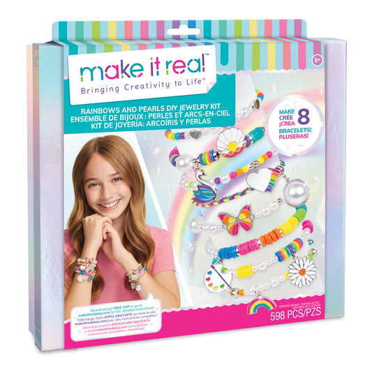  Make It Real - Crystal Dreams: Nature's Tale Jewelry - DIY Charm  Bracelet Making Kit with Case - Friendship Bracelet Kit with Beads & Charms  - Arts & Crafts Bead Kit